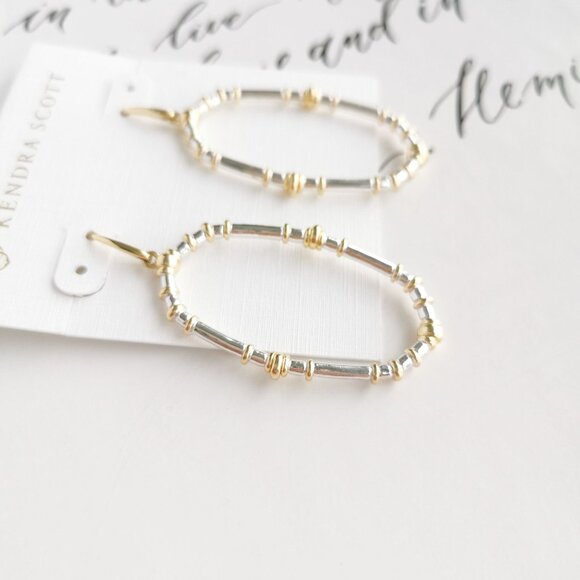 Kendra Scott Essie Mixed Metal Open Frame Earrings - Picture 2 of 3